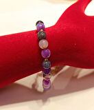 Monalisa Home Lüks Renkli Ametist Taş Figürlü Bileklik