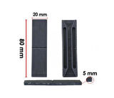 Kalın Cam Takozu Kırılan 5X20x80mm 1000 li