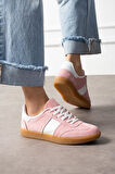 Pudra Krep Renk Taban Günlük Kadın Sneaker