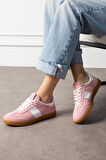 Pudra Krep Renk Taban Günlük Kadın Sneaker