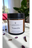 Vanilya Esanslı Doğal Soya Mum – Meditasyon ve Aromaterapi – Amber Cam – 90 gr – Cocos Candles