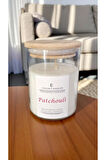Aromaterapi & Meditasyon İçin Bambu Kapaklı Doğal Soya Mum – Paçuli (Patchouli) Kokulu (120 gr)