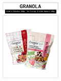 Fropie Çilek Hibiskus ve Kids Yer Fıstığı Çilek Küpleri Granola Paketi x2