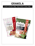 Fropie Çilek Hibiskus ve Proteinli Glutensiz Kaju Keten Tohumu Granola Paketi x2