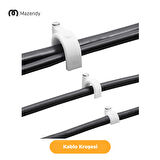 Çelik Çivili Kablo Kroşesi 6 Numara 100 Adet Pratik Tesisat Sabitleyici