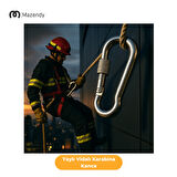 Vidalı Yaylı Karabina Kanca - 6x60 mm (1 Adet) - Kamp, Güvenlik, Emniyet, Anahtarlık