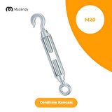 M20 Galvanizli Gerdirme Kanca Askı ve Tel Halat Gergi (1 Adet)