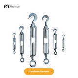 M20 Galvanizli Gerdirme Kanca Askı ve Tel Halat Gergi (1 Adet)