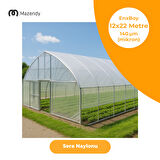 Sera Naylonu 12x22m 140 Mikron UV+EVA Katkılı Şeffaf Sera Örtüsü – Tornalanmış kenar ile ekstra yırtılma direnci.