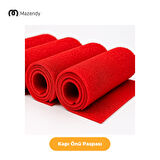 Kıvırcık Paspas 1x8m 14mm Kırmızı Kapı Önü Kaymaz Dış Mekan Halısı