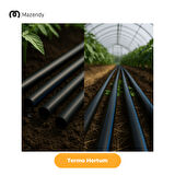 5/8" (16 mm) Çap 40 Metre Termo Kauçuk İplikli PVC Bahçe Sulama Hortumu Esnek Dayanıklı