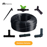 16 mm 50 Metre 25 cm Damlama Sulama Hortumu Seti 5’li Set