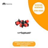 Damla Sulama Damlatıcı - Küçük Kırmızı (200 Adet)