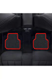 Volvo xc60-2008-2017   Siyah Halı Kırmızı Kenar Petek Topuk