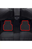 Volvo XC90 2002 - 2015   Siyah Halı Kırmızı Kenar Petek Topuk