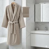 BELİNİS %100 PAMUKLU BORNOZ SET OTEL SPA KALİTESİNDE 1 ADET BORNOZ 1 ADET HAVLU 50 X 90 CM 