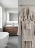 BELİNİS %100 PAMUKLU BORNOZ SET OTEL SPA KALİTESİNDE 1 ADET BORNOZ 1 ADET HAVLU 50 X 90 CM 
