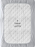 160X200 Lastikli Fitted Çarşaf %100 Pamuk Penye