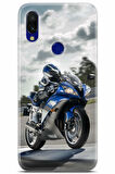 Xiaomi Redmi 7 uyumlu Otomoto 32 HQ Baskı Mavi Yamaha