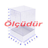 Asetat Kutu Altı Karton 5X5X8 CM (50 Adet)  Kırmızı