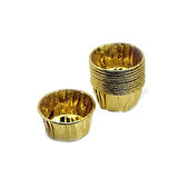 Cupcake Kalıbı Küçük Boy 44*35 Sufle-Muffin Kek Kalıbı (50 Adet)  Altın