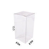 Asetat Kutu 6X6X15.5 CM (25  Adet)