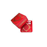 Komple Karton Kutu Saray Desen Gold Yaldız 4X4X2 CM (50 Adet)  Kırmızı
