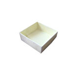 Asetat Kapaklı Karton Kutu Mermer Desenli 8X8X3 (50 Adet)  Krem