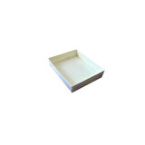 Asetat Kapaklı Karton Kutu Mermer Desenli 12X15X3 CM (10 Adet)  Krem