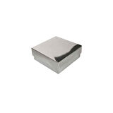 Komple Karton Kutu Düz Renk 7X7X2.2 CM (25 Adet)  Gümüş