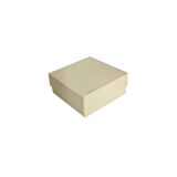 Komple Karton Kutu Düz Renk 7X7X2.2 CM (25 Adet)  Krem