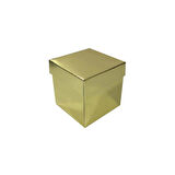 Komple Karton Kutu Düz Renk 7X7X7 CM (25 Adet)  Gold