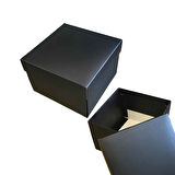 Komple Karton Kutu Düz Renk 15X15X10 CM  (10 Adet )  Siyah