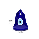 Cam Nazar Boncuğu Delikli Çan Modeli Küçük  Boy 4.5X6 CM
