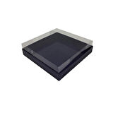 Asetat Kapaklı Karton Kutu Havlu Kutusu 20X20X5  CM (10 Adet)  Lacivert
