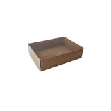 Asetat Kapaklı Karton Kutu 9x12x3 CM (25 Adet)  Kraft