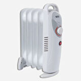 Mini 600 W 5 Dilim Elektrikli Termostatlı Radyatör Beyaz