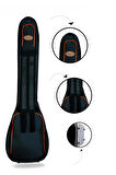 Profesyonel SU GEÇİRMEZ 20 MM PEDLİ Gigbag Uzun Bağlama Saz Kılıfı Siyah