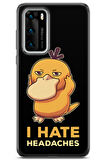 Huawei P40 uyumlu Pokemon 33 Koruma Kılıfı Psyduck Pokemon