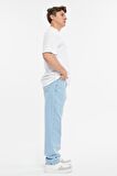 Erkek Yüksek Bel Bol Kesim Baggy Loose Fit Jean Pantolon-C352