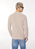 Sseinse Bisiklet Yaka Slim Fit Bej Erkek Kazak MI2508SS