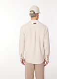 Sseinse Slim Fit Gömlek Yaka Bej Erkek Gömlek CI905SS