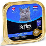 Reflex Jöle İçinde Parça Morina ve Alabalıklı Yetişkin Kedi Konservesi 85gr