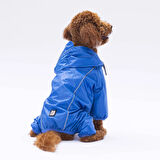 Muson Küçük-Orta-Büyük Irk Polarlı Kışlık Tulum Yağmurluk Mavi
