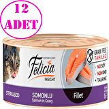 Felicia Tahılsız Sterilised Somon Filetolu Yaş Kedi Maması 85 Gr 12 AD