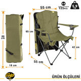 FUNKY CHAIRS Tenteli Gölgelikli Kamp Sandalyesi - Haki