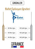 Ballet 50 Adet K3 Altın Epilasyon İğnesi Orijinal Ballet K3 Gold İğne 20402517