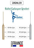 Ballet 5 Adet K2 Çelik Epilasyon Iğnesi Orijinal K2 Gümüş Iğne