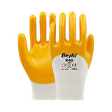 Beybi K40 Nitril Kaplı Pamuk ve Polyester Örgü Eldiven