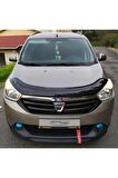 Dacia Lodgy Ön Kaput Koruma Rüzgarlığı 3mm Akrilik (ABS) Parlak Siyah Deflektör 2013->